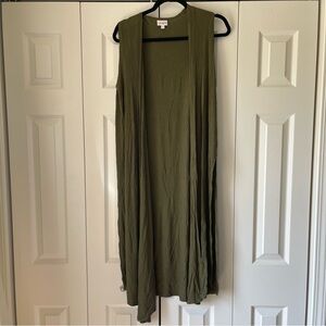 LuLaRoe Forest Green Sleeveless Vest